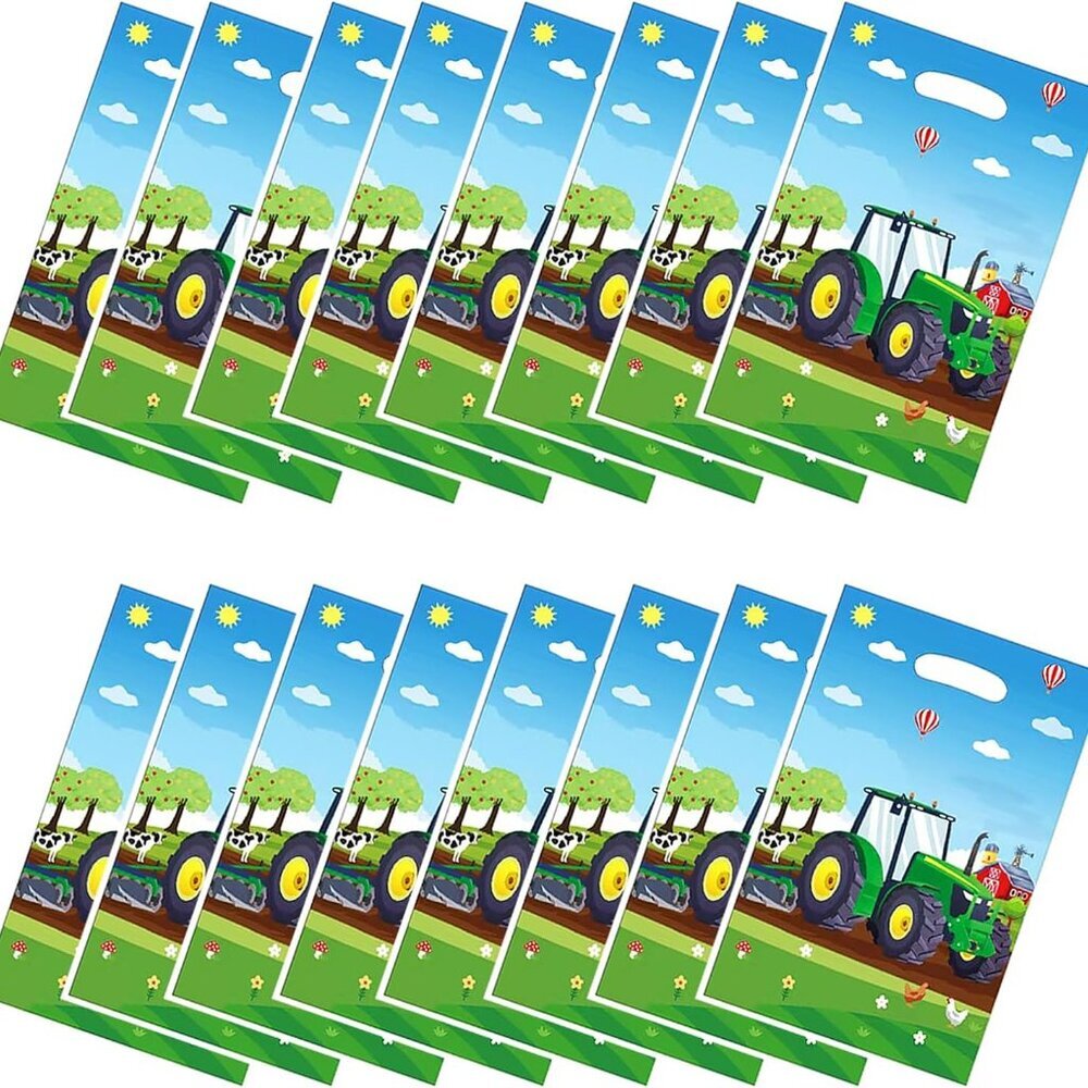 Brand New Tractors Bags 30 Count Green Kids Party